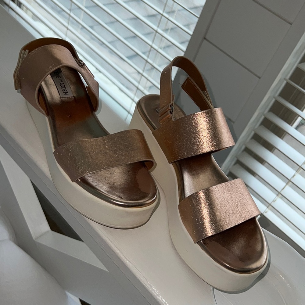 Steve Madden platforms rose gold